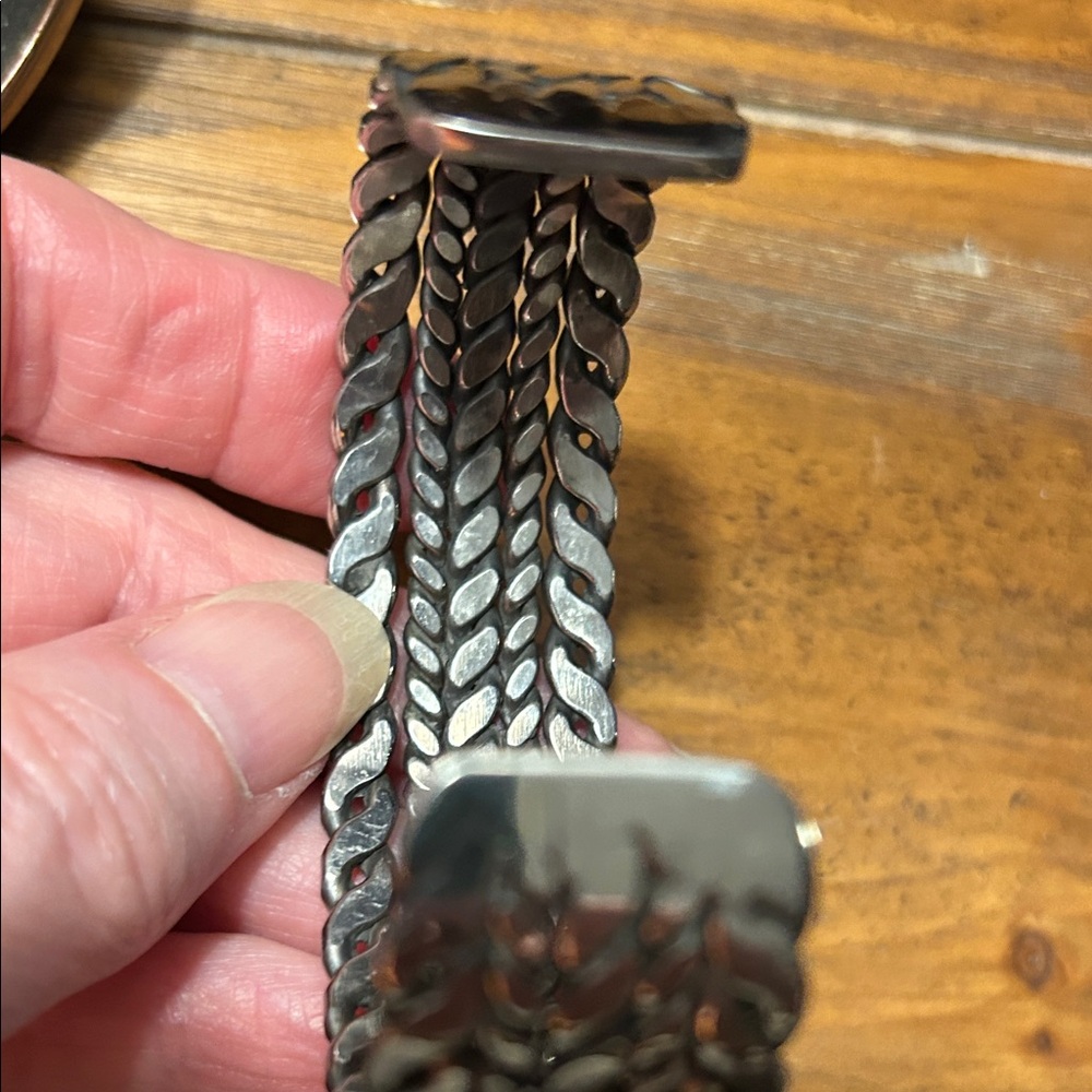 Silver and Turquoise Cuff Bracelet Set - Picture 2 of 4
